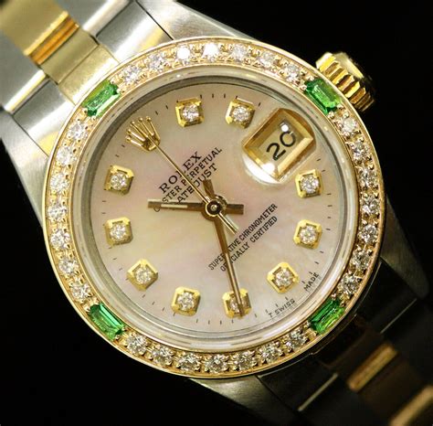 ladies rolex oyster diamond bezel|Rolex women's datejust diamond bezel.